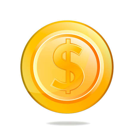 Illustration for Gold Dollar Coinのイラスト素材