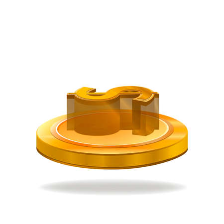Illustration for Gold Dollar Coinのイラスト素材