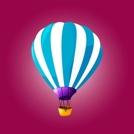 illustration of balloon on red backgroundのイラスト素材