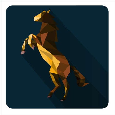 abstract elegant horse with geometric  compositionのイラスト素材