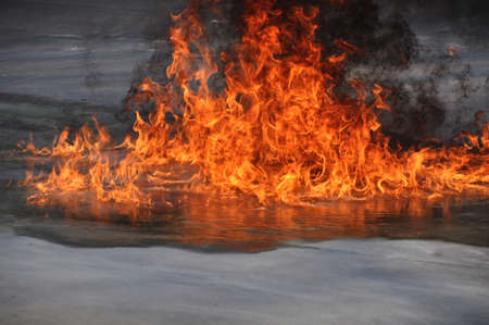 Close up of extinguishes a fireの写真素材
