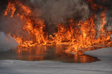 Close up of extinguishes a fireの写真素材