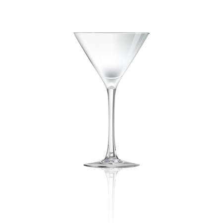 Cocktail glass isolated on white background, vector illustration.のイラスト素材