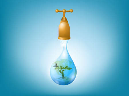 Save water Save life concept.のイラスト素材