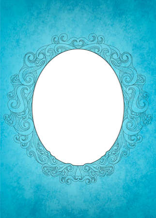 Old frame with empty space for your text input, photo, image. vintage background.のイラスト素材