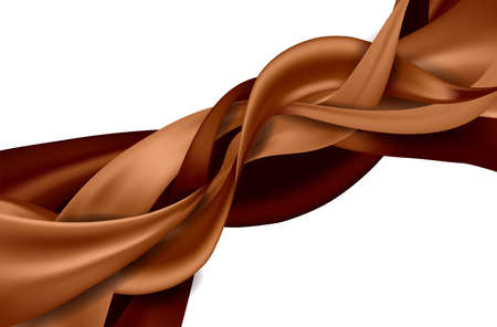 Abstract chocolate background, brown abstract satin, mesh vector illustrationのイラスト素材