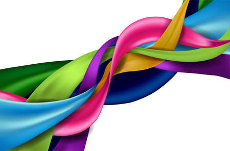 Colorful abstract design background isolated on white. vector illustration.のイラスト素材