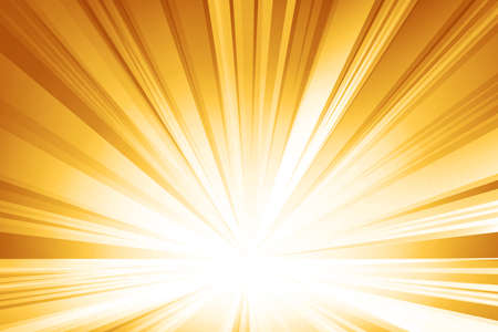 Yellow smooth light lines abstract background. Vector illustration.のイラスト素材