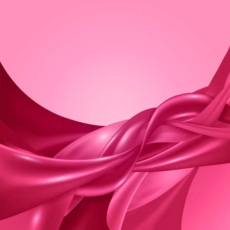 Pink color abstract design background satin smooth texture. vector illustration.のイラスト素材