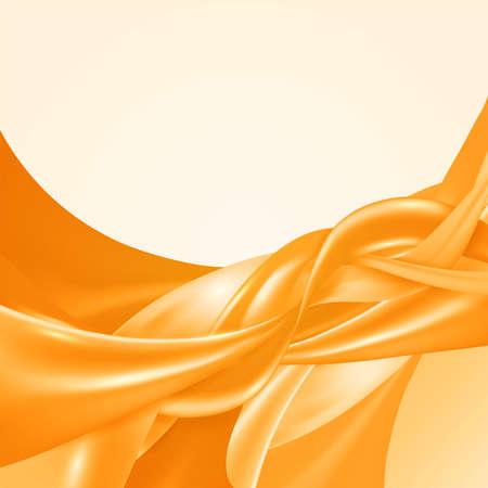 Yellow color abstract design background satin smooth texture. vector illustration.のイラスト素材