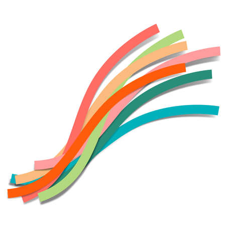 Abstract background with Colorful paper cut shapes on isolated white background. Vector design layout.のイラスト素材