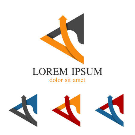 A Letter and arrow Logo Business Template Vector icon.のイラスト素材