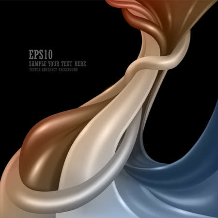 Colorful abstract design background isolated on black background and copy space for text. vector illustration.のイラスト素材