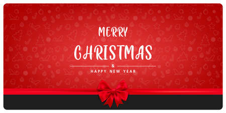 Red Christmas Background. Chic Christmas Greeting Card. Invitation card design. vector and illustration.のイラスト素材