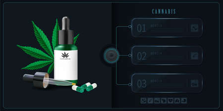 Vector and Illustration, Health benefits oil, medicine for medical use.のイラスト素材