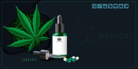 Vector and Illustration, Health benefits oil, medicine for medical use.のイラスト素材