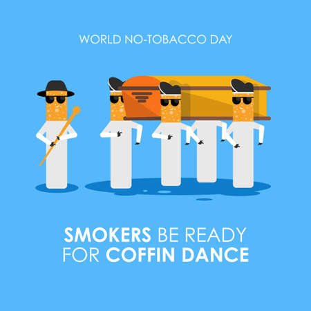 World No Tobacco day, Ghana Dance, Coffin Danceのイラスト素材