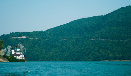 Church on the river sideの写真素材