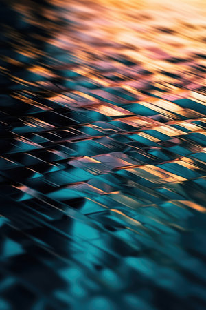 Abstract Futuristic Metallic Multicolored Background. Generative AIの素材