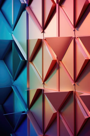 Abstract Futuristic Metallic Multicolored Background. Generative AIの素材