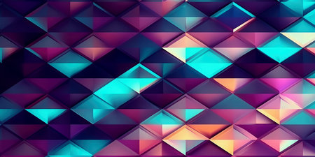 Abstract Futuristic Metallic Multicolored Background. Generative AIの素材