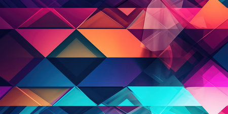 Abstract Futuristic Metallic Multicolored Background. Generative AIの素材