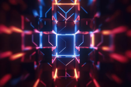 Ultra futuristic tech abstract background. Generative AIの素材