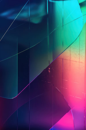 Abstract Futuristic Metallic Multicolored Background. Generative AIの素材