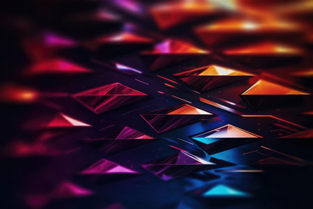 Abstract Futuristic Metallic Multicolored Background. Generative AIの素材