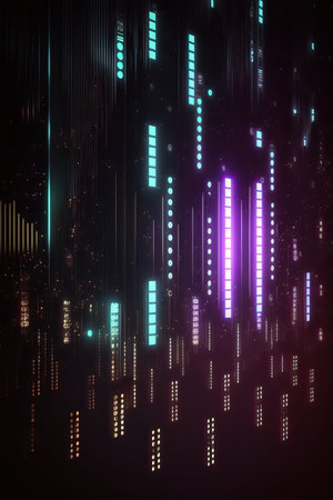Background of binary code symbols showing programming codes. Generative AIの素材