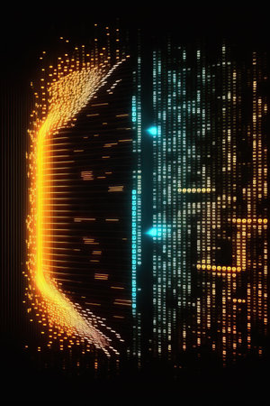 Background of binary code symbols showing programming codes. Generative AIの素材