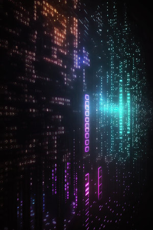 Background of binary code symbols showing programming codes. Generative AIの素材