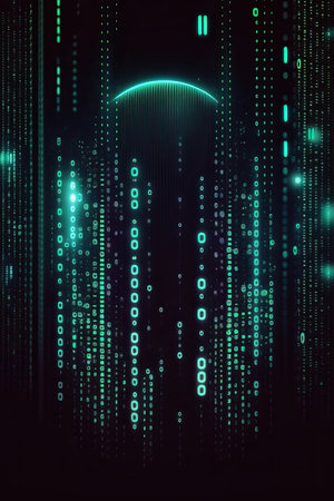 Background of binary code symbols showing programming codes. Generative AIの素材