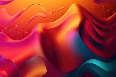 Abstract colorful Metallic Wavy Background. Generative AIの素材