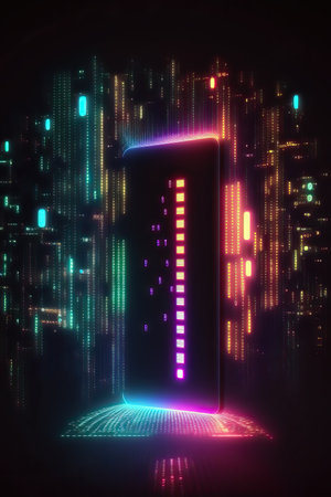 Background of binary code symbols showing programming codes. Generative AIの素材