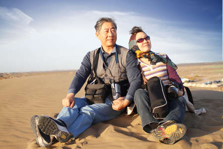 In Oct. 2010, my whole family drove to the largest desert in China. Explore the desert and enjoy the fun.のeditorial素材
