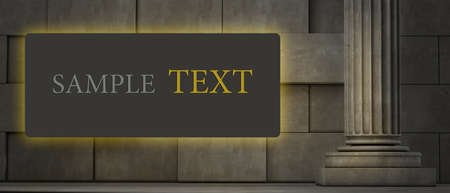 Old columns is ancient style. Realistic 3Dの写真素材