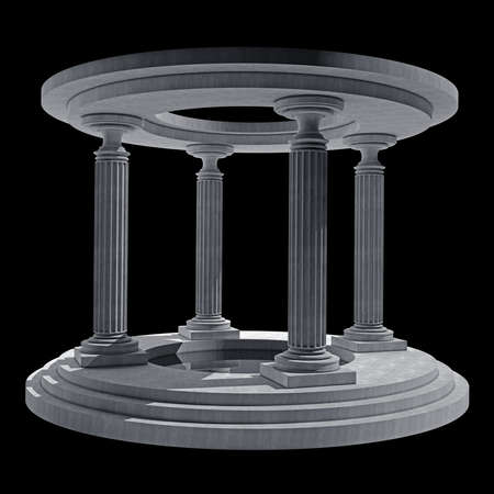 abstract background with Old columns is ancient style. High resolution Realistic 3D illustration