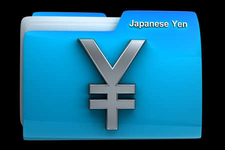 Blue folder icon with symbol High resolution の写真素材