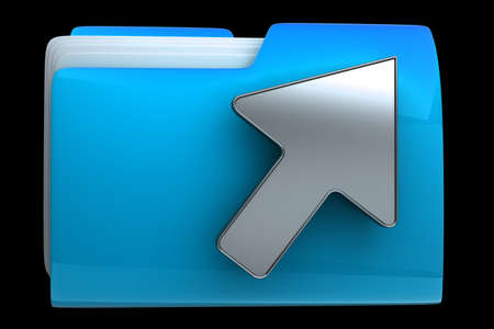 folder and arrow icon. Date download High resolution 3D の写真素材