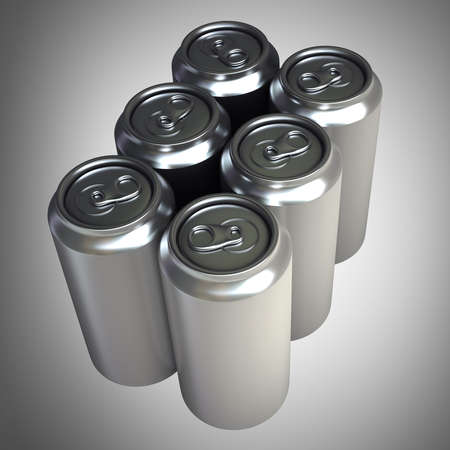 Aluminum cans High resolution 3D の写真素材