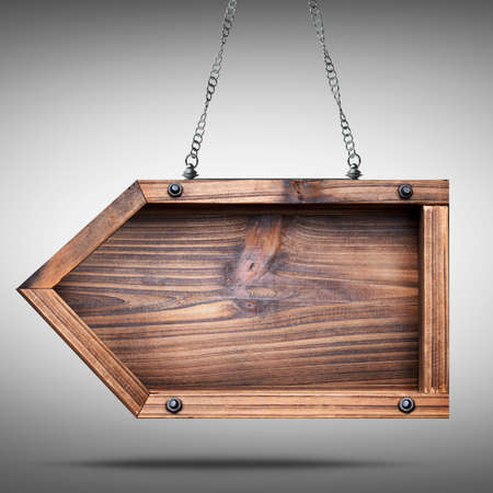 Wooden sign arrow