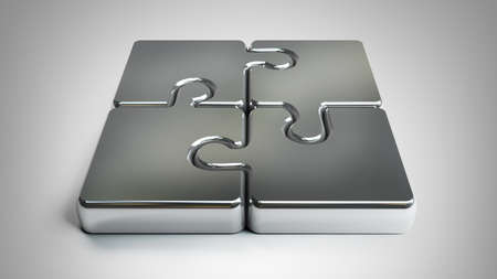 Puzzle icon. High resolution 3D image の写真素材