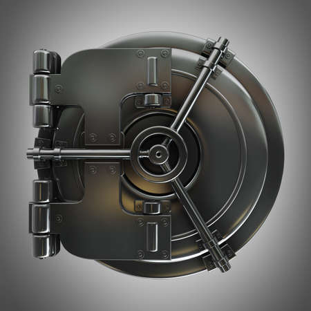 3d illustration of bank vault door High resolution 