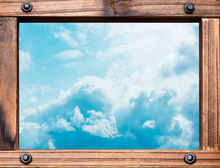 blackboard  with wood frame の写真素材