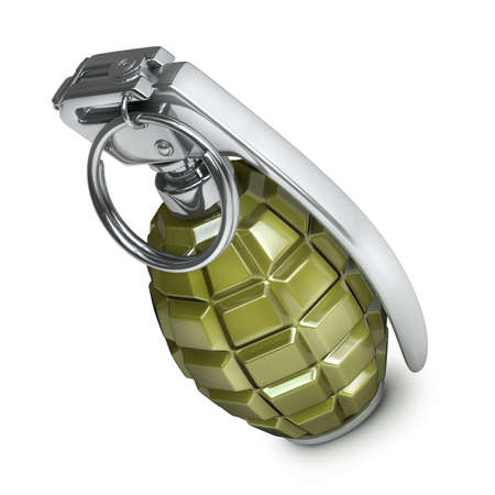Grenade isolated on white background High resolution 3d の写真素材