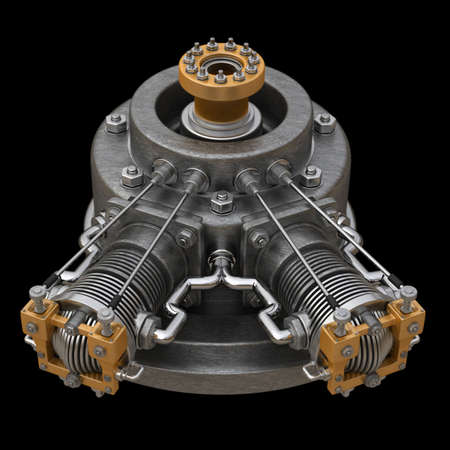 plane engine. High resolution 3d render の写真素材