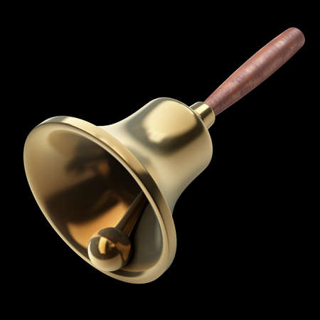 Christmas handbell isolated on black background High resolution 3d の写真素材