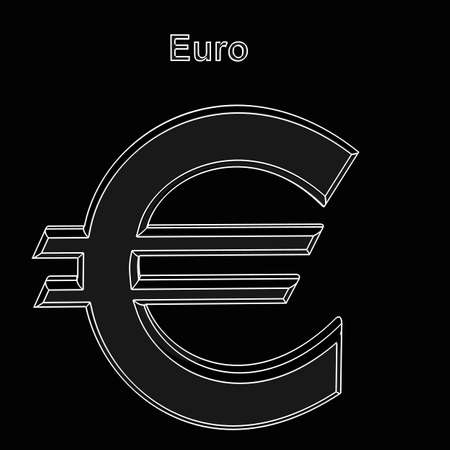 symbols of currencies. cartoon illustration outline. High resolution 3D の写真素材