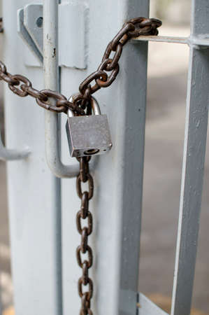 padlock with chainの写真素材